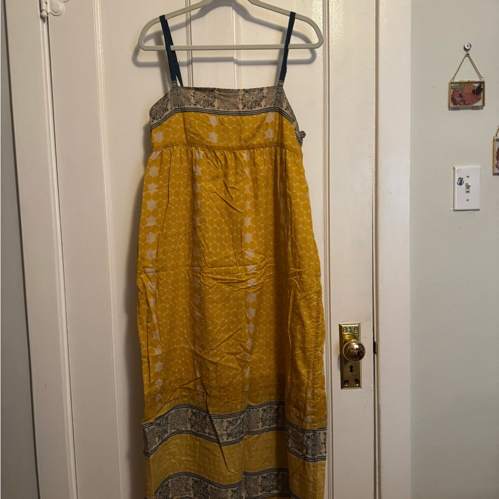 Joie Yellow Patterned Maxi Dress